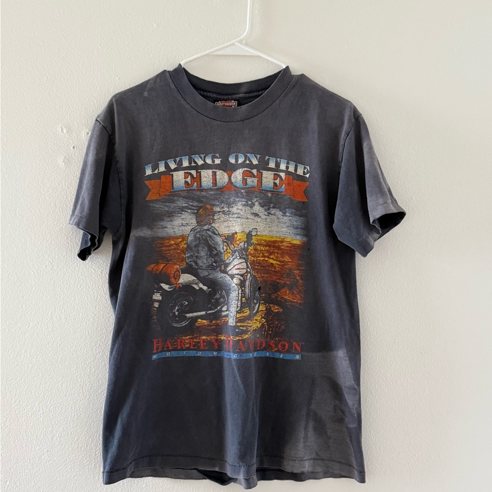 Harley-Davidson Gray 'Living on the Edge' Tee